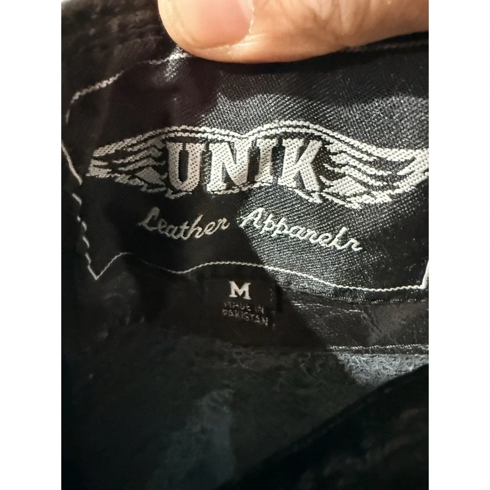 LEATHER MOTORCYCLE CHAPS UNIK Leather Apparel CHAPS Size‎ M Z